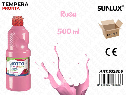 Fl 500ML Giotto Paint Rosa/ Pz da 6