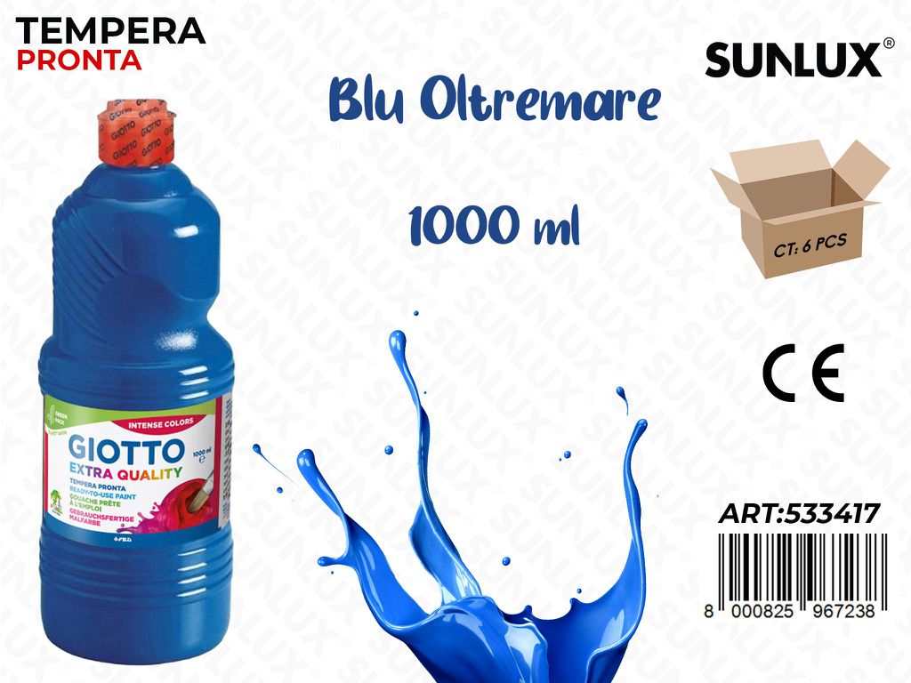 Fl 1000ML Giotto Paint Blu Oltremare/ Pz da 6