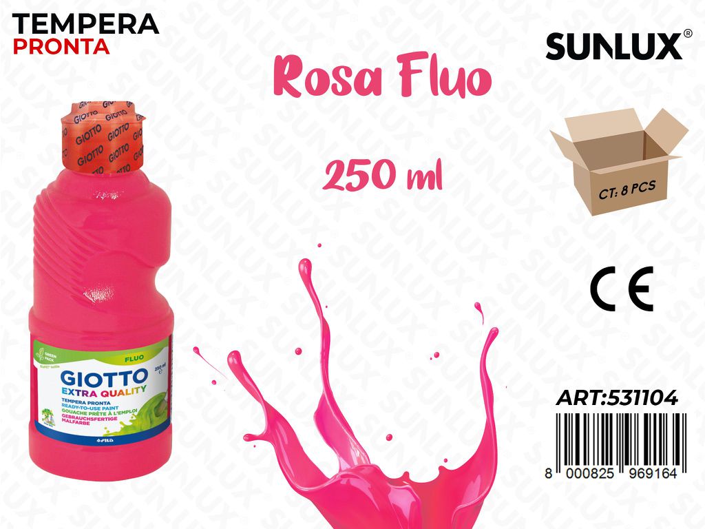 Fl 250ML Giotto Fluo Rosa/ Pz da 8