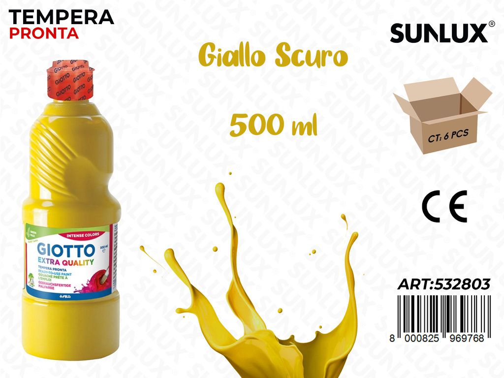 Fl 500ML Giotto Paint Giallo Scuro/ Pz da 6