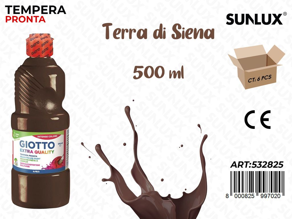 Fl 500ML Giotto Paint Terra di Siena/ Pz da 6