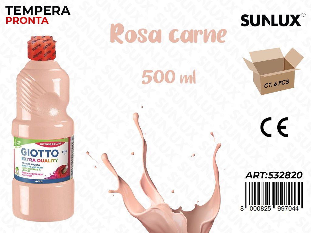 Fl 500ML Giotto Paint Rosa Carne/ Pz da 6