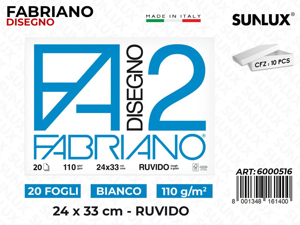 Fabriano Bianco Ruvido 20FF 24*33CM 110GR
