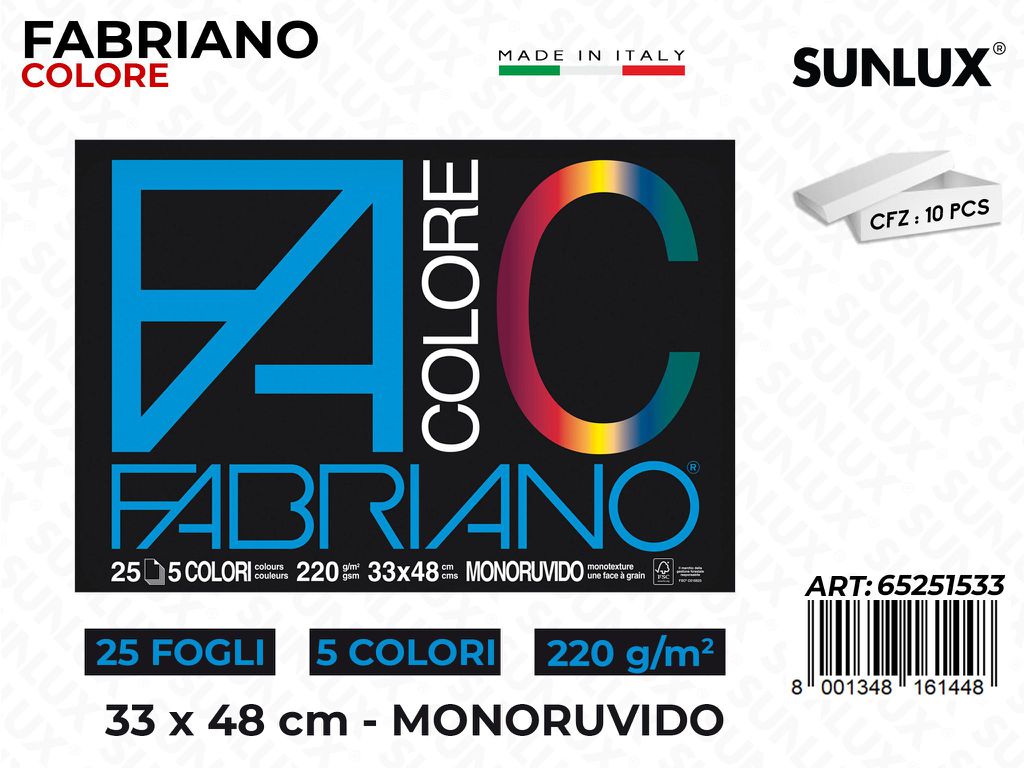 Fabriano Col. Monoruvido 25FF 33*48CM 220GR