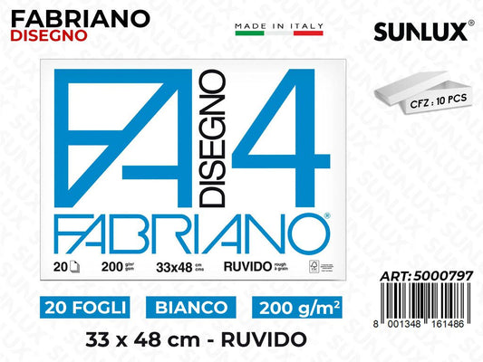 Fabriano Bianco Ruvido 20FF 33*48CM 200GR
