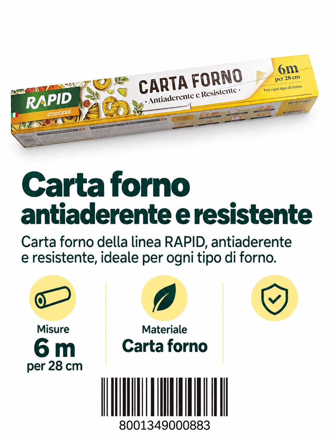 A3 Carta Forno 6Mt 28M