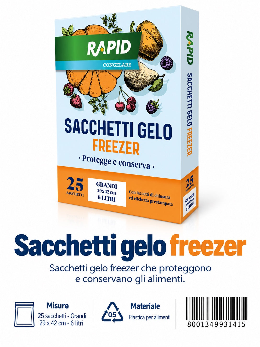 A4 Sacchetti Freezer Rapid Pz25 Hd 29X42 Pz24