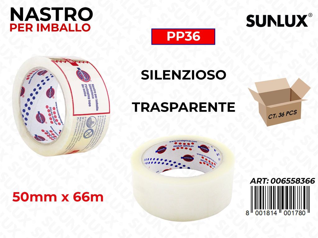 Nastro per Imballo Trasp. PP36 50MM*66MT