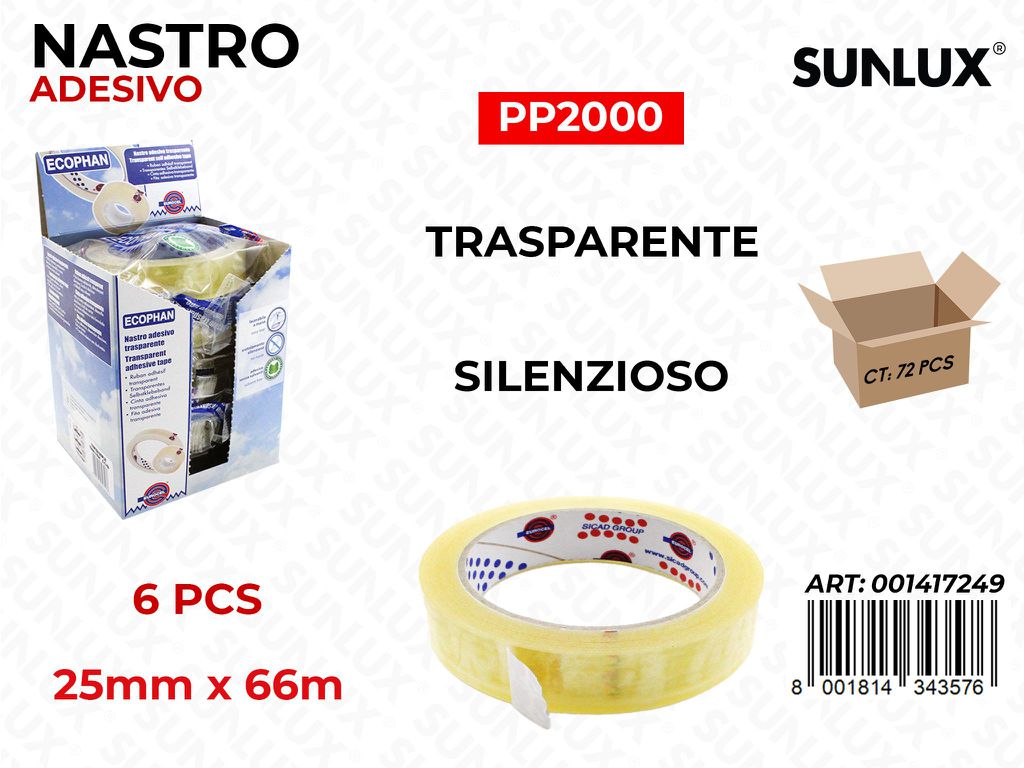 Esp. Nastro Adv Trasp. 25MM*66MT