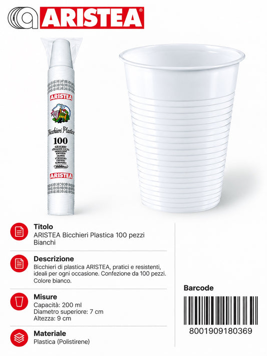 Prezzo Nettobicchieri 100Pz Bianco 200Cc Ct30 218036