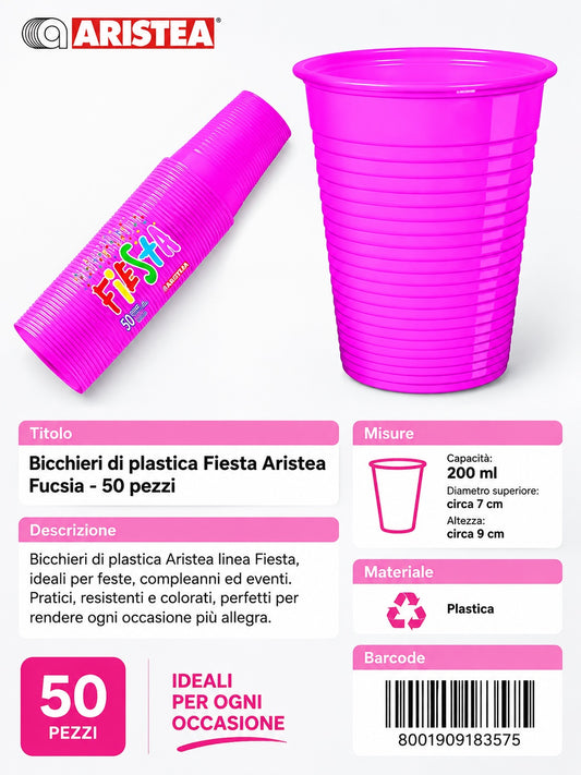 Prezzo Netto18357 Bicchieri 50 Fucsia 200Cc 30Cf 218357