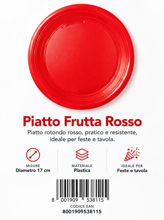 Prezzo Netto15 Piatti 220Mm Piani Rosso Nat-Bio 52Cf 153811