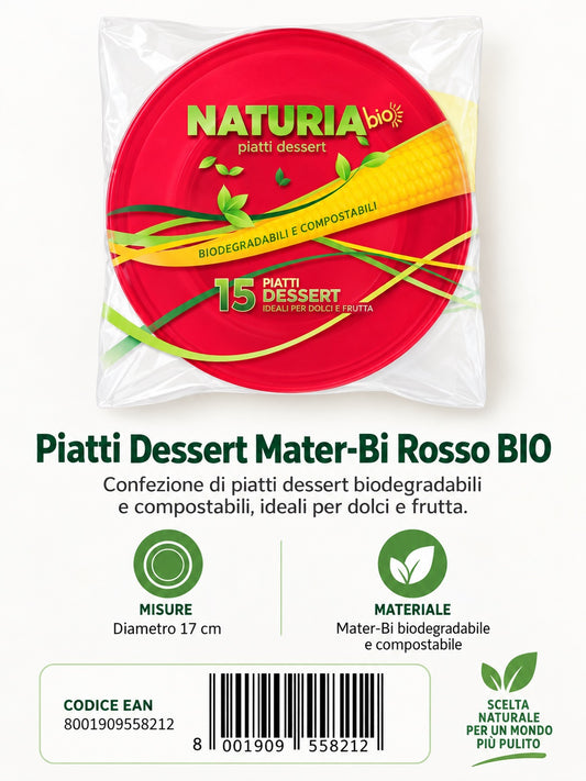 Prezzo Nettopiatti 25Pz Dessert Nat-Bio Rosso 36Cf 155821