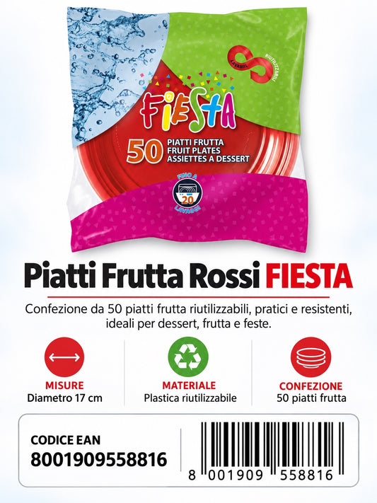 Prezzo Netto50 Piatti Dessert Ros Fst-Riu 22 Cf
