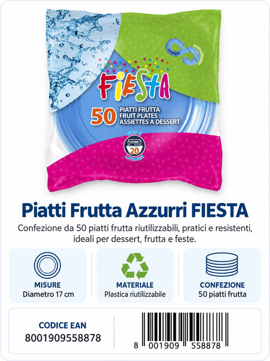 Prezzo Netto50 Piatti Dessert Azz Fst-Riu 22 Cf