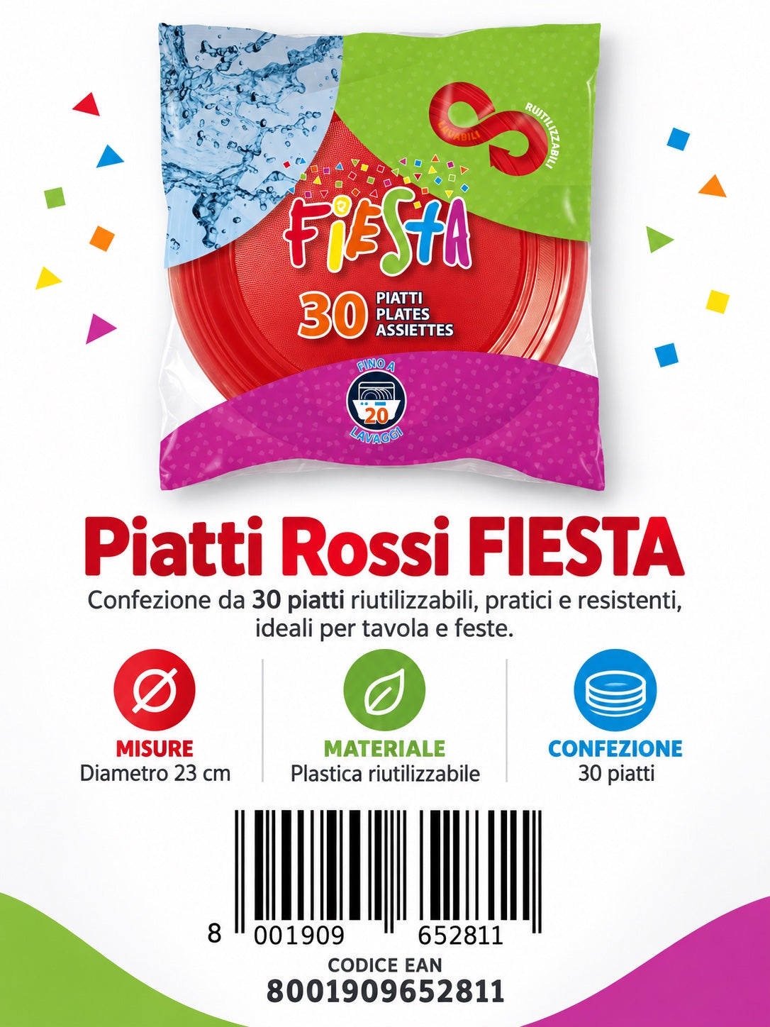 Prezzo Netto30 Piatti 220Uni Ros Fst-Riu 15 Cf 165290