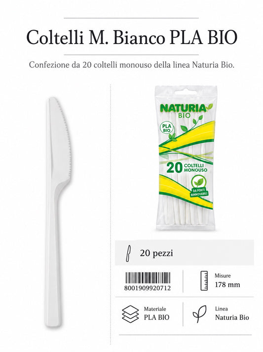 Prezzo Nettocoltelli 20 Bianco Plast. Nat-Bio Cf28 792171