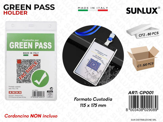 Custodia per Green Pass Trasp. 115*175MM / Pz da 80