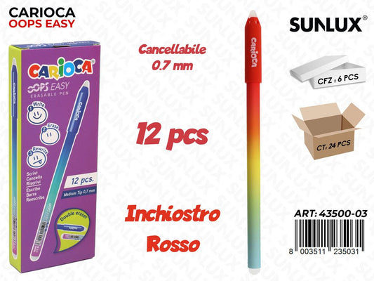 Carioca Oops Easy Rosso Cancell. 0.7MM