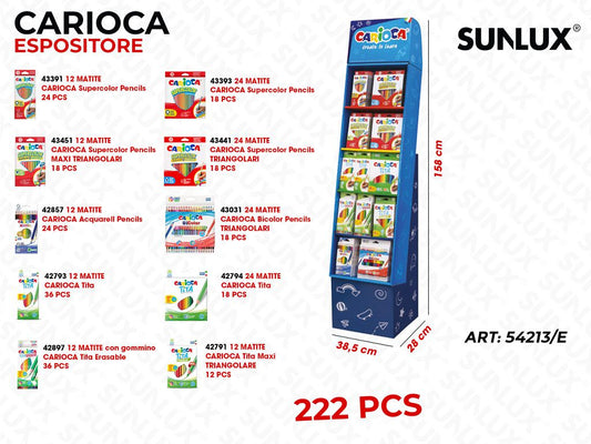 Esp. Carioca 222PCS Ass. 38.5*158*28CM