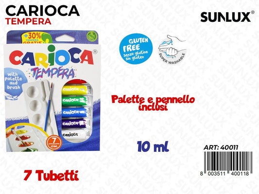Carioca Tempera 7 Tubetti ASS.10ML