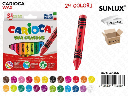 Carioca Pastelli Cera 24COL.