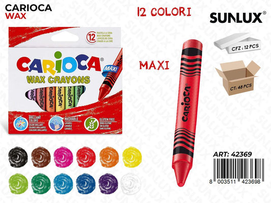 Carioca Pastelli Cera Jumbo 12COL.