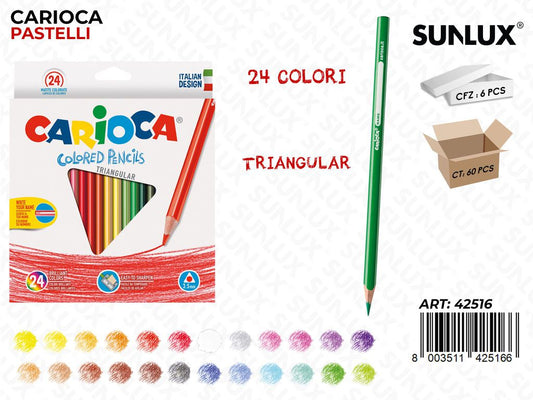 Carioca Pastelli 24 Col.triang