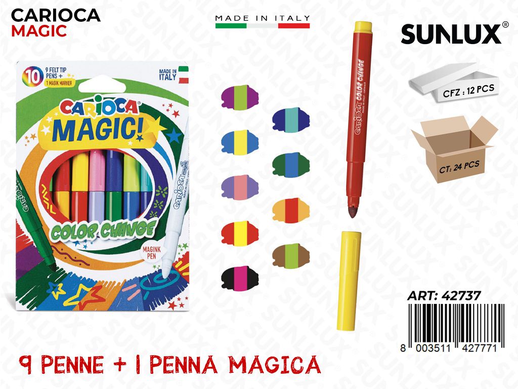 Carioca Pennarelli 10 Col. Magic