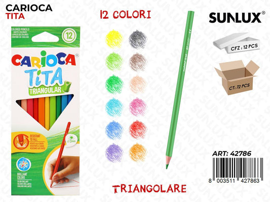 Carioca Tita Triangular 12COLPZ da 12BL