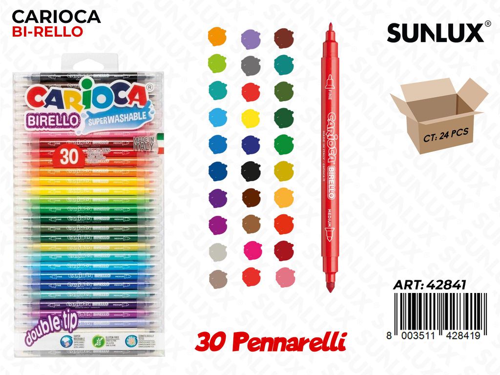 Carioca Bi-rello Double Tip 30PCS
