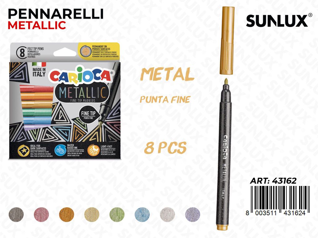 Carioca Pennarelli Metallic Sca. 8COL.