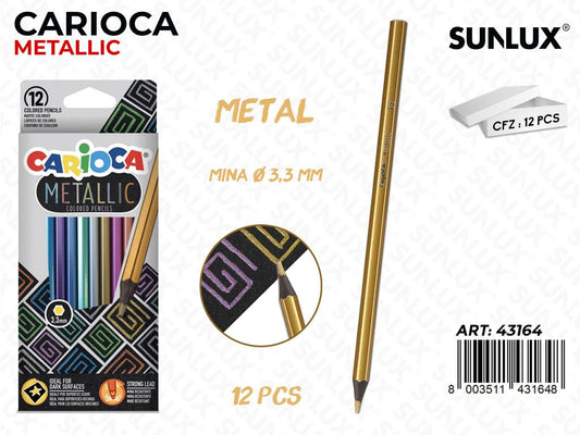 Carioca Matite Metallic Sca. 12COL.