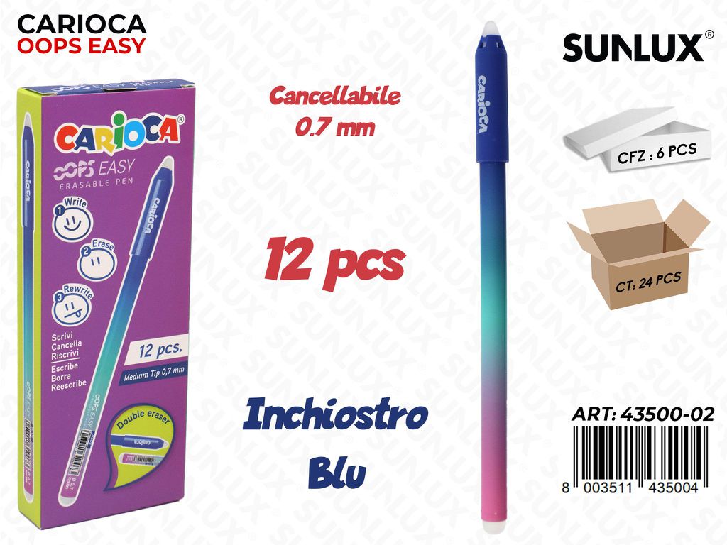 Carioca Oops Easy Blu Cancell. 0.7MM