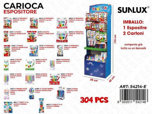Esp. Carioca 304PCS Ass. 58*40*175CM