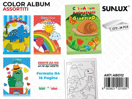 *ALBUM DA COLORARE ASS. 16PAG F.TO A4 /PZ DA 24**