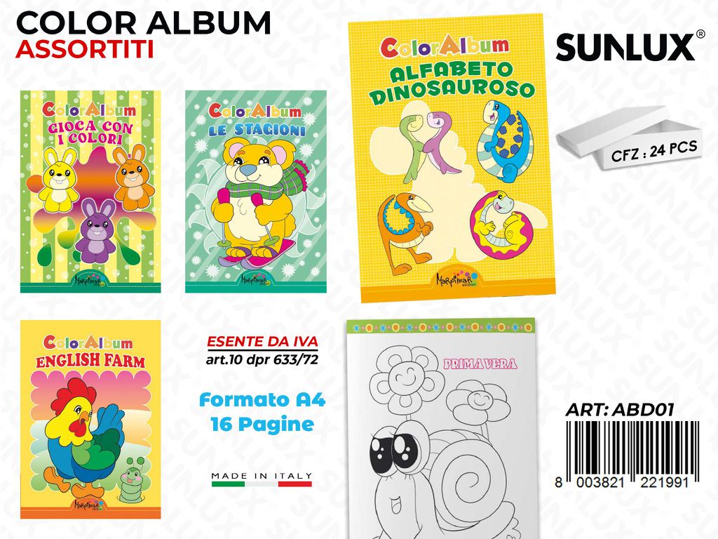 *ALBUM Da Colorare Ass. 16PAG F.to A4