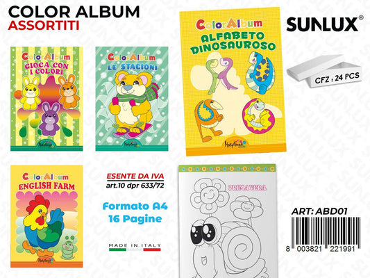 *ALBUM Da Colorare Ass. 16PAG F.to A4