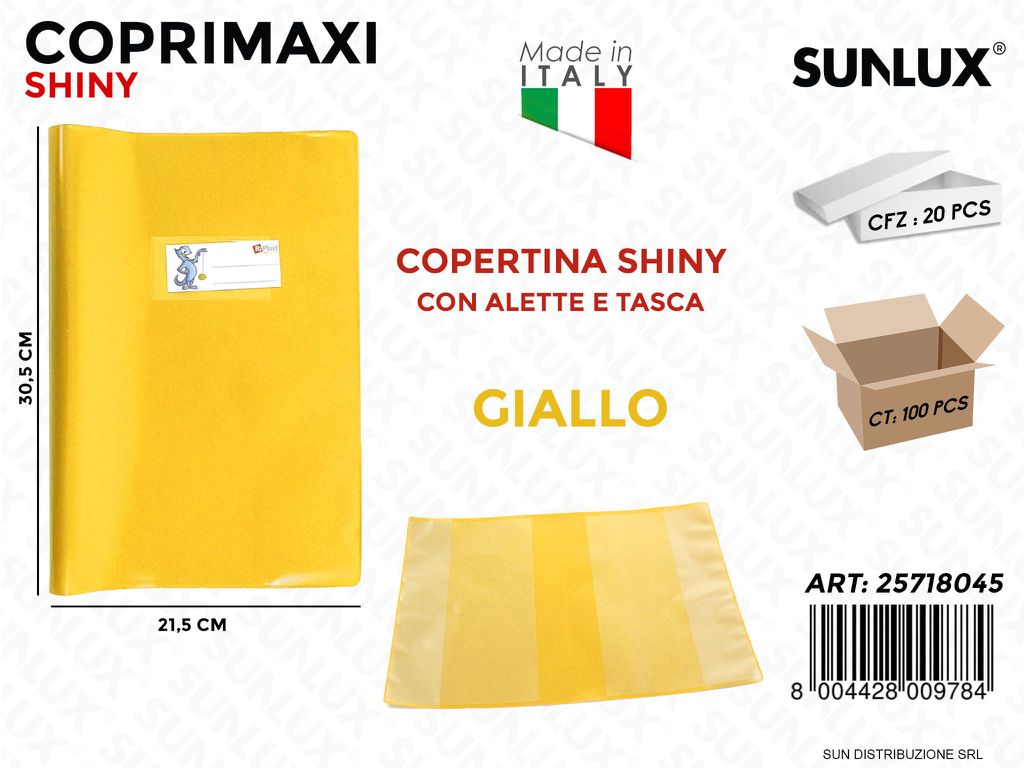 Coprimaxi Shiny Giallo c/Alette 21.5*30.5 Cm