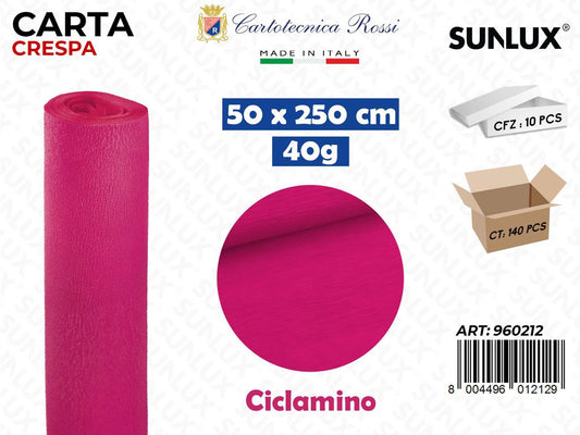 Carta Crespata 0212 40G 50*250CM Ciclamino