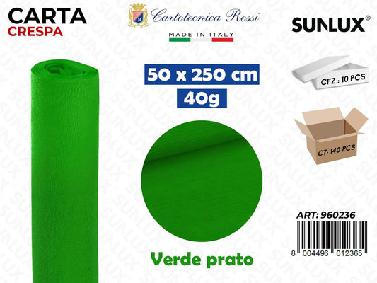 Carta Crespata 0236 40G 50*250CM Verde Pr