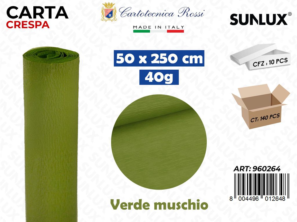 Carta Crespata 0264 40G 50*250CM Muschio