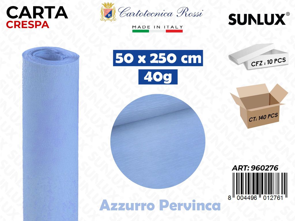 Carta Crespata 0276 40G 50*250CM Azzurro