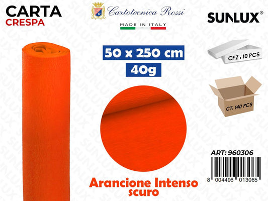 Carta Crespata 0306 40G 50*250CM Arancio Scu.
