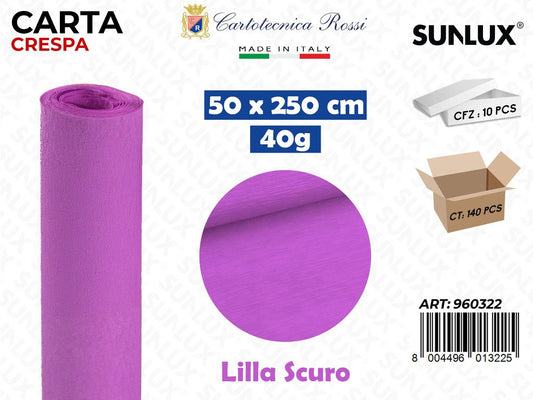 Carta Crespata 0322 40G 50*250 Lilla Scu.