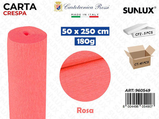 Carta Crespata 549 180G 50*250CM Rosa