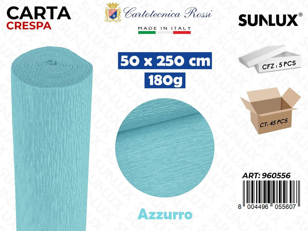 Carta Crespata 556 180G 50*250CM Azzurro