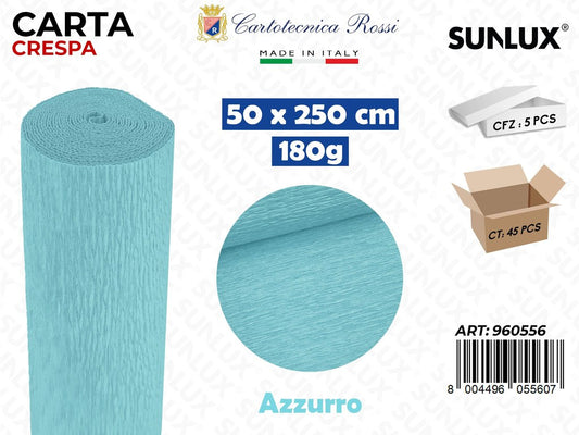 Carta Crespata 556 180G 50*250CM Azzurro