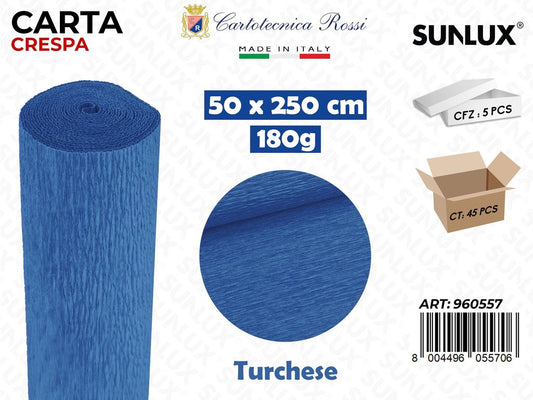 Carta Crespata 557 180G 50*250CM Turchese
