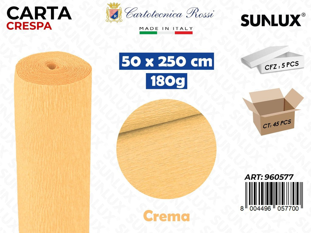 Carta Crespata 577 180G 50/250CM Crema